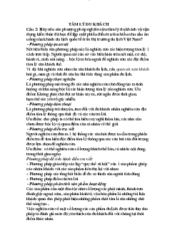 Câu hỏi ôn tập môn Tâm lý du khách | Đại học Văn hóa Hà Nội