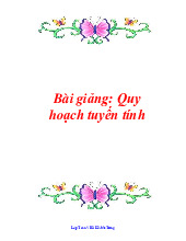 Bài tập Quy hoạch tuyến tính | Đại học Công nghiệp Thành phố Hồ Chí Minh