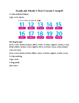 Family and Friends 3 Unit 11 There is a doll on the rug Lesson 3 trang 84