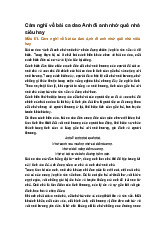 Cảm nghĩ về bài ca dao Anh đi anh nhớ quê nhà siêu hay