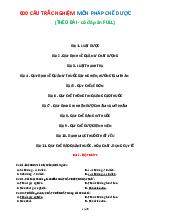 600 Câu trắc nghiệm môn pháp chế dược có đáp án | Đại Học Y Dược Huế