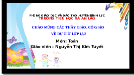 Giáo án điện tử Toán học 1 Vì sự bình đẳng: Các số 7,8,9