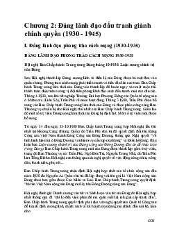 Giáo trình chương 2: Lãnh đạo chiến đấu giành chính quyền