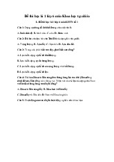 TOP 2 đề thi học kỳ 1 môn Khoa học tự nhiên lớp 6 năm học 2024 - 2025 - Đề số 3, 4 | Bộ sách Kết nối tri thức