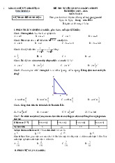 Đề minh họa môn toán vào 10 Sở GD Thanh Hóa 2025-2026 có đáp án