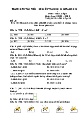 Đề kiểm tra định kì giữa học kì I - Đề lẻ môn: Toán Lớp 3 Năm học: 2025 – 2026