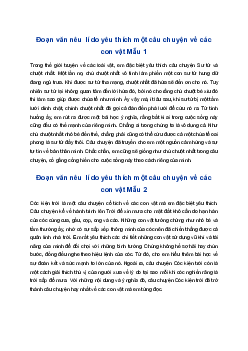 Đoạn văn nêu lí do yêu thích một câu chuyện về các con vật | Tập làm văn 4