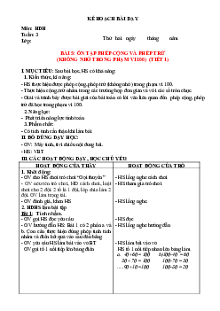 Giáo án buổi chiều môn Toán 2 sách Kết nối tri thức với (Cả năm) | Tuần 3