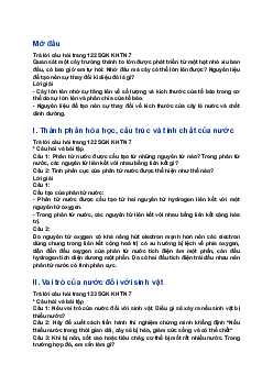 Giải SGK Khoa học tự nhiên 7 bài 29: Vai trò của nước và chất dinh dưỡng đối với sinh vật|Kết nối tri thức