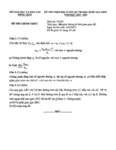 Đề chọn đội tuyển thi HSG QG môn Toán THPT năm 2025 – 2026 sở GD&ĐT Đồng Tháp