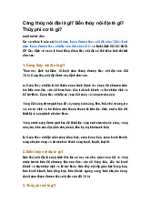 Cảng thủy nội địa là gì? Bến thủy nội địa là gì? Thủy phi cơ là gì?