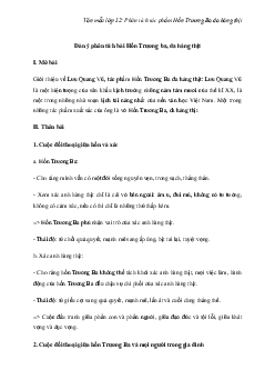 Phân tích đoạn trích Hồn Trương Ba, da hàng thịt | Văn mẫu lớp 12