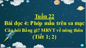 Tuần 22 - Bài đọc 4: Phép màu trên sa mạc | Bài giảng PowerPoint Tiếng Việt 3 | Cánh Diều