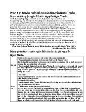 Phân tích truyện ngắn Bố tôi của Nguyễn Ngọc Thuần - Ngữ văn 9