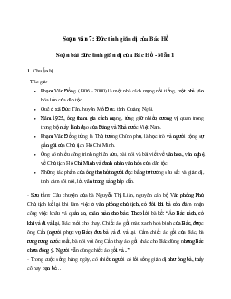 Đức tính giản dị của Bác Hồ | Soạn văn 7 Cánh diều
