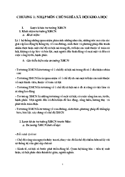 Lý thuyết ôn tập môn Chủ nghĩa xã hội khoa học