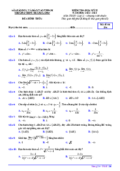 Đề học kỳ 2 Toán 11 năm 2022 – 2023 trường THPT Thăng Long – TP HCM