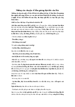 Kể lại một câu chuyện về Bác Hồ mà em đã đọc hoặc đã nghe | Tập làm văn 4