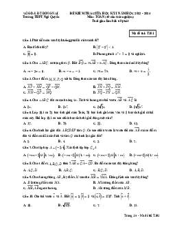 Đề giữa học kỳ 1 Toán 10 năm 2023 – 2024 trường THPT Ngô Quyền – Đồng Nai