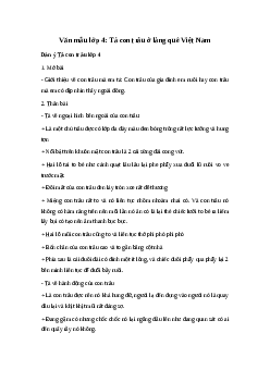 Tả con trâu | Tập làm văn 4