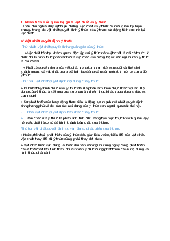 Phân tích mối quan hệ giữa vật chất và ý thức?