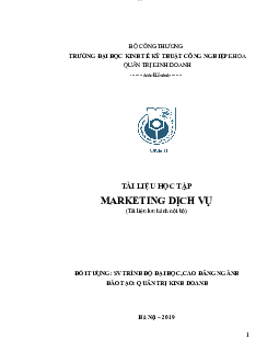Giáo trình môn Marketing dịch vụ | Trường Đại học Kinh tế Kỹ thuật Công nghiệp