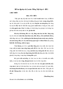 Đề thi học kì 2 môn Tiếng Việt lớp 4 năm 2024 - Đề 1