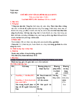 Giáo án Hoạt động trải nghiệm 8 Chủ đề 5: Em với gia đình | Kết nối tri thức
