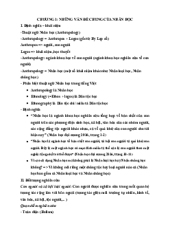 Đề cương chi tiết | Nhân học đại cương | Đại học Khoa học Xã hội và Nhân văn, Đại học Quốc gia Thành phố HCM