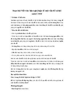 Soạn bài Viết văn bản nghị luận về một vấn đề xã hội sách CTST