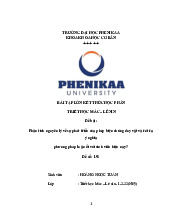 Phân tích nguyên lý về sự phát triển của phép biện chứng duy vật và rút ra ý nghĩa phương pháp luận ối với sinh viên hiện nay? | Bài tập lớn kết thúc học phần môn Triết học Mác - Lênin