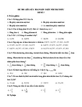 Đề thi giữa học kỳ 1 môn Toán lớp 5 năm học 2024 - 2025 | Bộ sách Kết nối tri thức