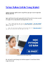 Tài liệu python môn Công nghệ thông tin | Trường Đại Học Nha Trang
