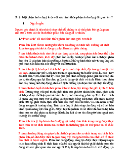 Phân biệt phản ánh của ý thức với các hình thức phản ánh của giới tự nhiên học phần Triết học Mac-Lênin
