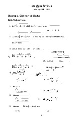 Bài tập Giải tích 1 - Giới hạn, Liên tục và Đạo Hàm. Môn Giải tích 1 (GT01) | Trường Đại học Giao thông Vận tải.