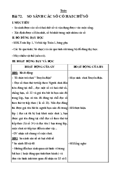 Giáo án Toán 1 - Tuần 25 | sách Vì sự bình đẳng và dân chủ trong giáo dục