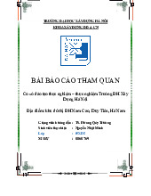 Báo cáo tham quan: Cơ sở đào tạo thực nghiệm | Môn Giới thiệu ngành - Đại học Xây Dựng Hà Nội