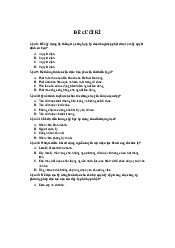 Đề thi cuối kỳ  - Môn Quản trị Nhân lược| Đại học Kinh Tế Quốc Dân