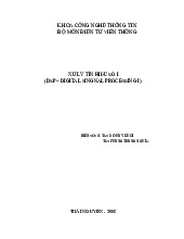Giáo trình môn Xử lý tín hiệu số | Trường Đại học Bách Khoa Hà Nội
