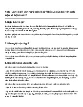 Nghị luận là gì? Văn nghị luận là gì? Bố cục của bài văn nghị luận xã hội chuẩn? | Ngữ văn 8