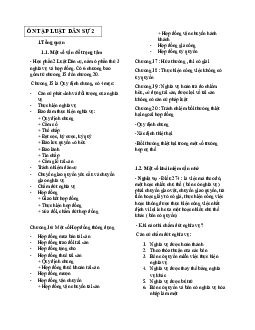 Tóm tắt lý thuyết môn Luật dân sự 2