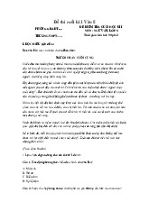 Đề thi học kỳ 1 môn Ngữ Văn lớp 8 năm học 2024 - 2025 - Đề số 3 | Bộ sách Chân trời sáng tạo