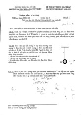 Đề thi hết môn học kì 1 Cơ nhiệt năm học 2025-2026  - trường đại học Khoa học tự nhiên – Đại học quốc gia hà nội.