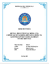 Phân tích tác động của chính sách tài khóa đến sản lượng và lạm phát ở Việt Nam giai đoạn từ 2022 đến nay | Bài thảo luận Kinh tế vĩ mô