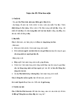 Soạn bài Mùa hoa mận - Cánh diều 10