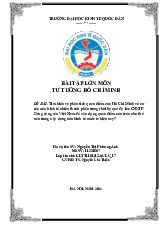 Tìm hiểu và phân tích quan điểm của Hồ Chí Minh về cơ cấu nền kinh tế nhiều thành phần trong thời kỳ quá độ lên chủ nghĩa xã hội | Môn Tư tưởng Hồ Chí Minh - Đại học Kinh Tế Quốc Dân