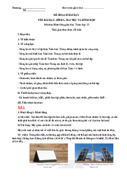 Bài 5: Hình lăng trụ và hình hộp | Giáo án Toán 11 Cánh diều