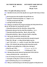 Đề thi thử tốt nghiệp THPT 2025 môn Lịch sử bám sát đề minh họa - Đề 17