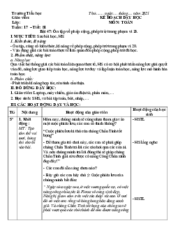 Giáo án Toán 2 sách Cánh diều (Cả năm) | Tuần 17