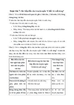Sức hấp dẫn của truyện ngắn “Chiếc lá cuối cùng” | Soạn văn 7 Chân trời sáng tạo